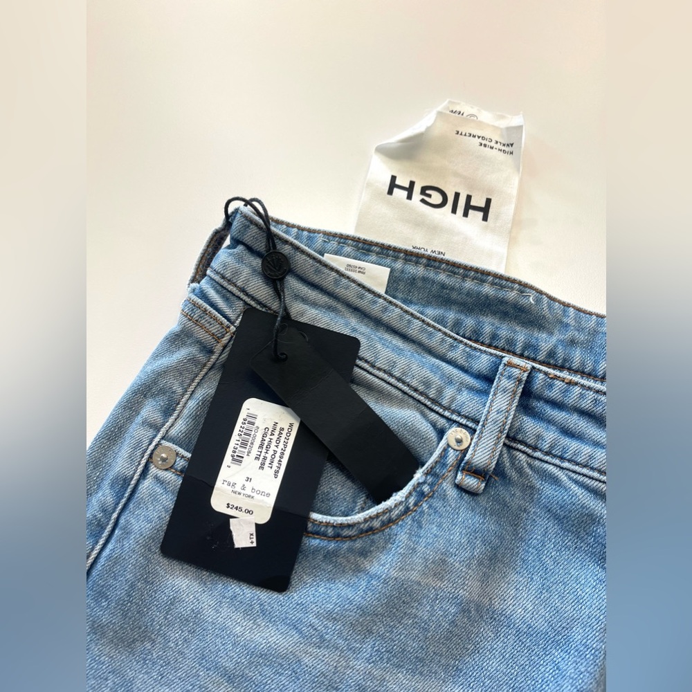 NWT Rag & Bone Nina High-Rise Cigarette Denim Jeans sz 31 - Picture 12 of 14